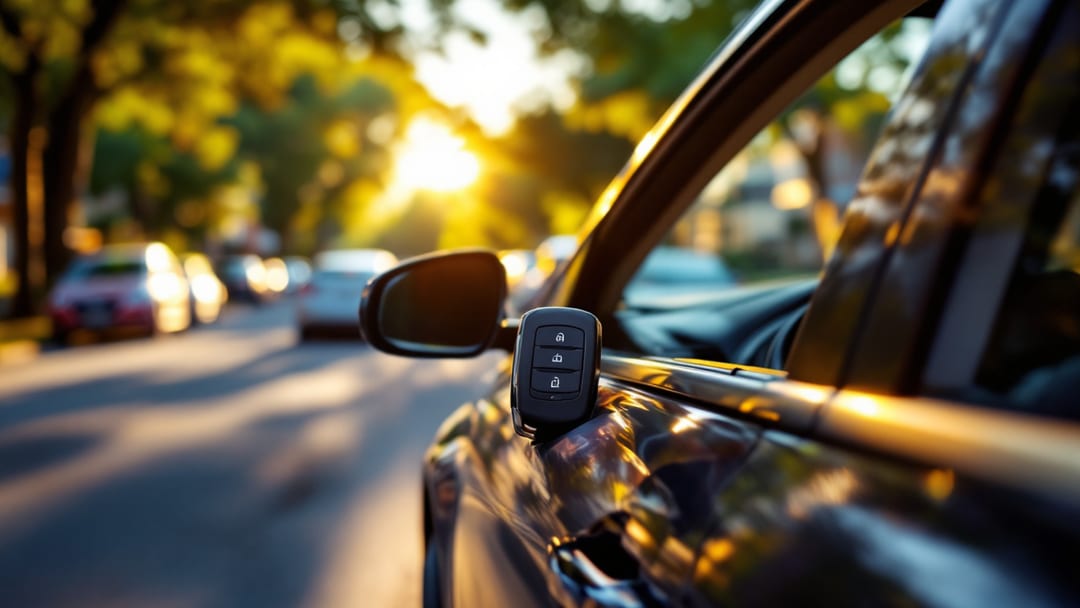 Mobile locksmith programming a Hyundai and Kia smart key fob at the roadside in Arlington Texas